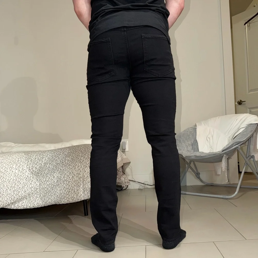 American Eagle men’s Athletic Skinny Black Jeans size 32x32 - Picture 4 of 9